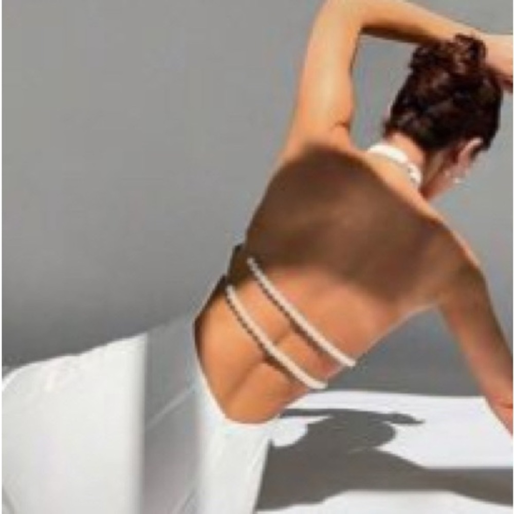 SHEIN White Elegant Backless Dress